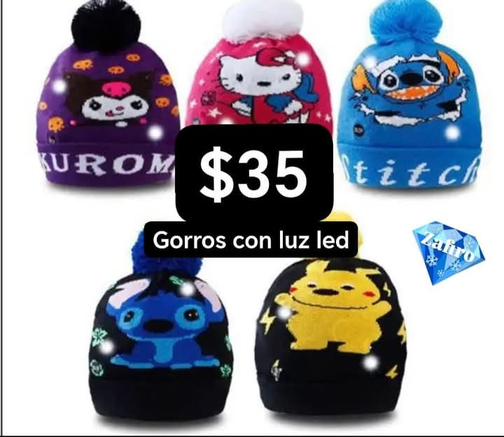 Gorro con luz led