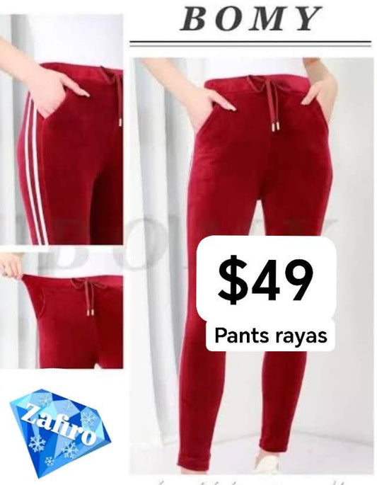 Pants afelpado rayas